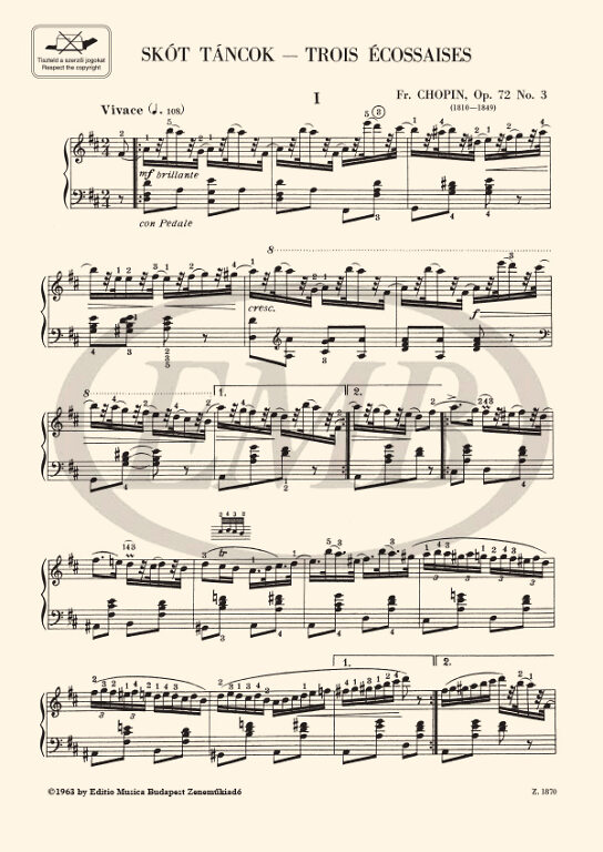 Chopin: Skót táncok – Az Editio Musica Budapest zeneműkiadó online  kottaboltja
