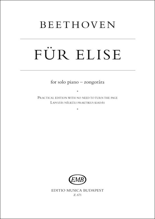 Beethoven: Für Elise – Az Editio Musica Budapest zeneműkiadó online  kottaboltja